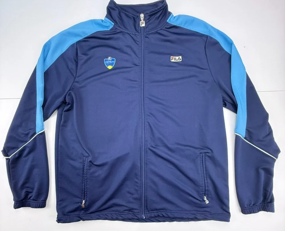 FILA Cincinnati Western & Southern Open Tennis Track Jacket Navy Blue Men's XL